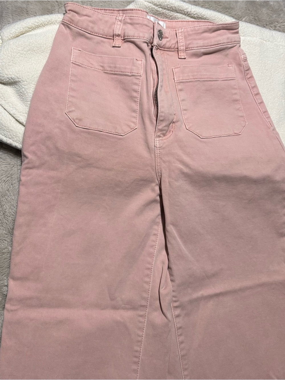 ROLLAS High Rise Wide Leg Sailor Jeans Pink Women's Size 27 - Picture 5 of 14